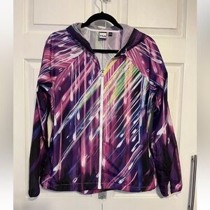 Fila Sport  athletic Jacket Lightweight Full Zip Hooded Size M 8/10